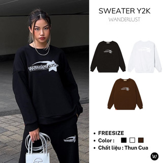 Áo Sweater tay dài y2k in phản quang