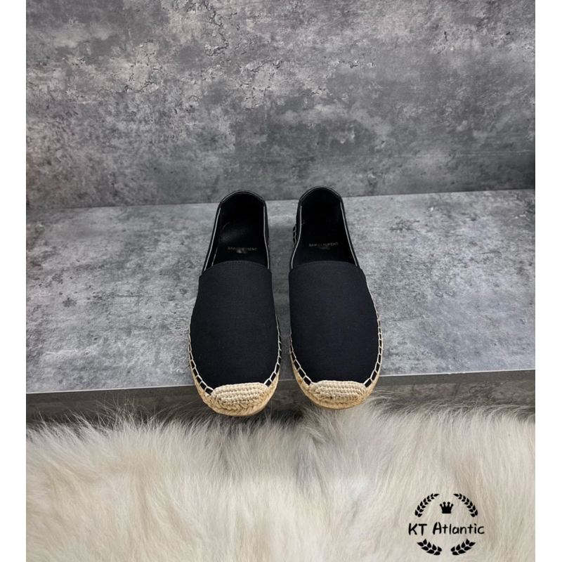 Giầy Cói YSL/SS23 Thêu Chữ Đỉnh