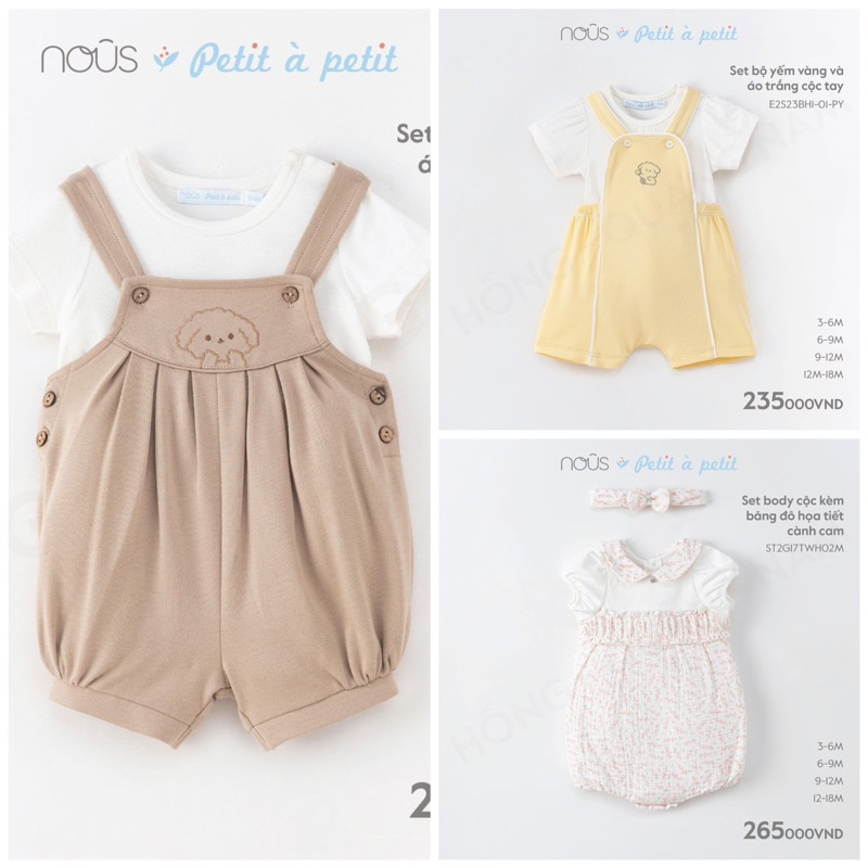 Set yếm Nous cho bé trai bé gái