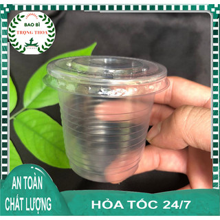 Ly nhựa nhỏ dùng 1 lần 140ml kèm nắp