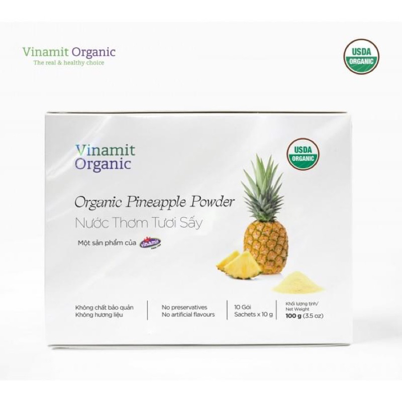 Nước thơm tươi sấy hữu cơ Vinamit (100g)