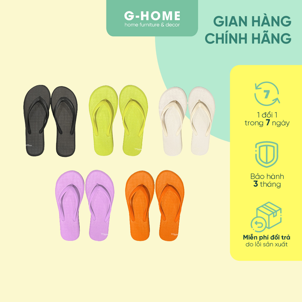 Dép xỏ ngón du lịch đủ màu sắc hè năng động Ghome dép siêu nhẹ siêu bền chống trơn trượt DT23M5