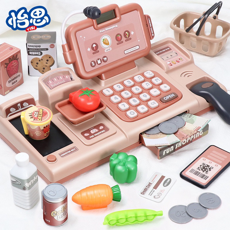 Đồ Chơi Máy Tính Tiền Siêu Thị Check Mã Điện Tử Phiên Bản Biết Nói ,Hát Cao Cấp