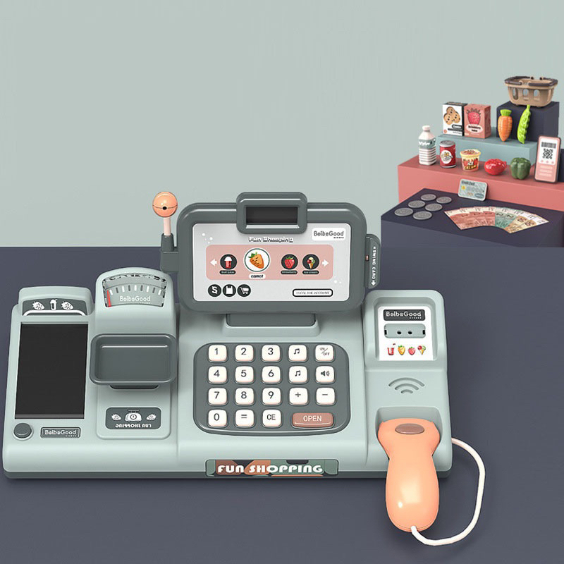 Đồ Chơi Máy Tính Tiền Siêu Thị Check Mã Điện Tử Phiên Bản Biết Nói ,Hát Cao Cấp