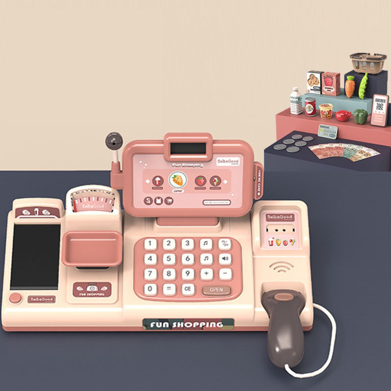 Đồ Chơi Máy Tính Tiền Siêu Thị Check Mã Điện Tử Phiên Bản Biết Nói ,Hát Cao Cấp