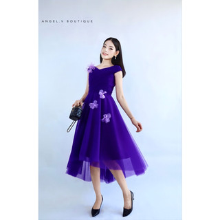 Đầm lưới tiểu thư thiết kế cao