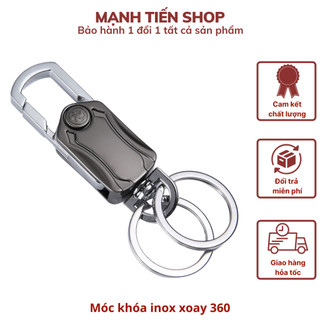 Móc khóa inox cao cấp đa chức năng đeo chìa khóa mở bia và con quay giải trí xoay 360 độ - DTM Store