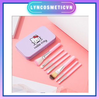 Bộ Cọ Trang Điểm Cá Nhân , Set cọ 7 cây Hello Kitty  Kèm Theo hộp Đựng