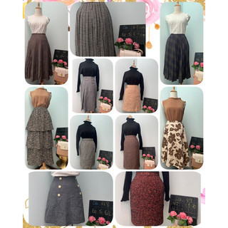 2hand-chân váy dạ/tweed kiểu nhiều mẫu dáng xoè ôm