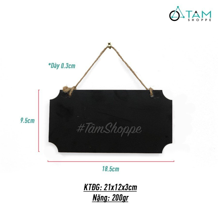 Bảng đen viết phấn gỗ treo tường 18x9cm BDTC-11 TTTM