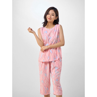 BỘ MẶC NHÀ WONNER 23031 ÁO SÁT NÁCH QUẦN NGỐ CHẤT LANH