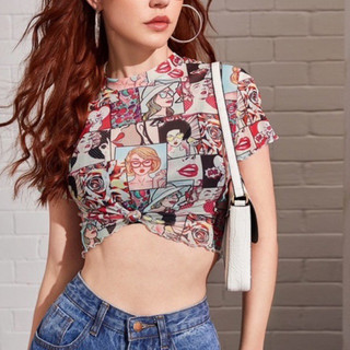 Áo Thun Cô gái  3D hình siêu Cute