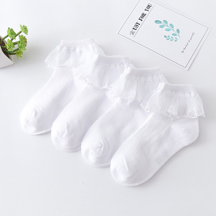 Vớ ren trắng cho bé gái từ 2-12 tuổi ST01