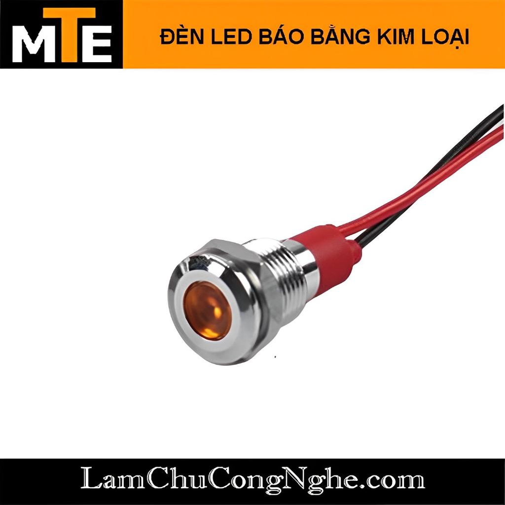 Đèn LED báo chống nước vỏ kim loại 10mm | BigBuy360 - bigbuy360.vn