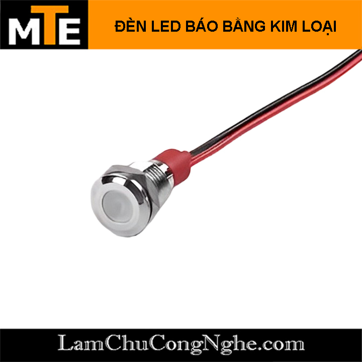 Đèn LED báo chống nước vỏ kim loại 10mm | BigBuy360 - bigbuy360.vn