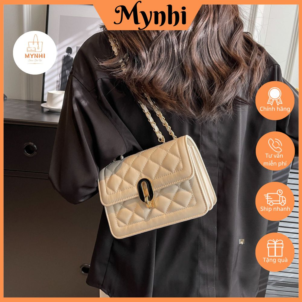 Túi xách nữ túi đeo chéo khóa tròn phong cách Hàn Quốc SMN565