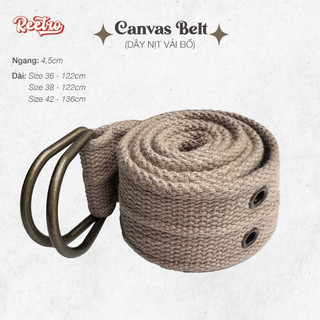 Thắt Lưng Nam Nữ Vải Bố, Dây Nịt Vintage Vải Bố Khoá Chống Gỉ Siêu Bền