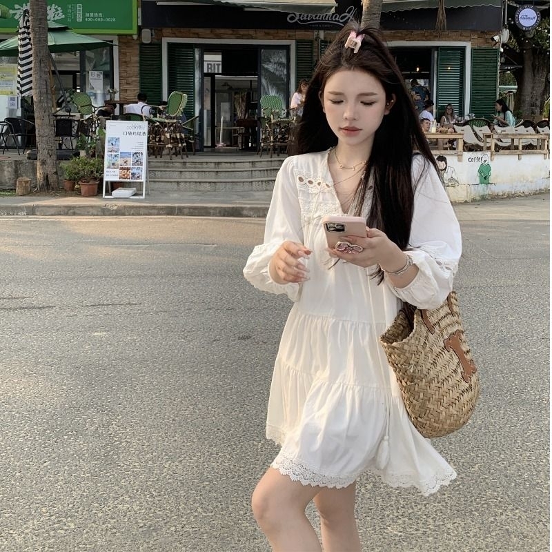 Váy babydoll phối ren trẻ trung