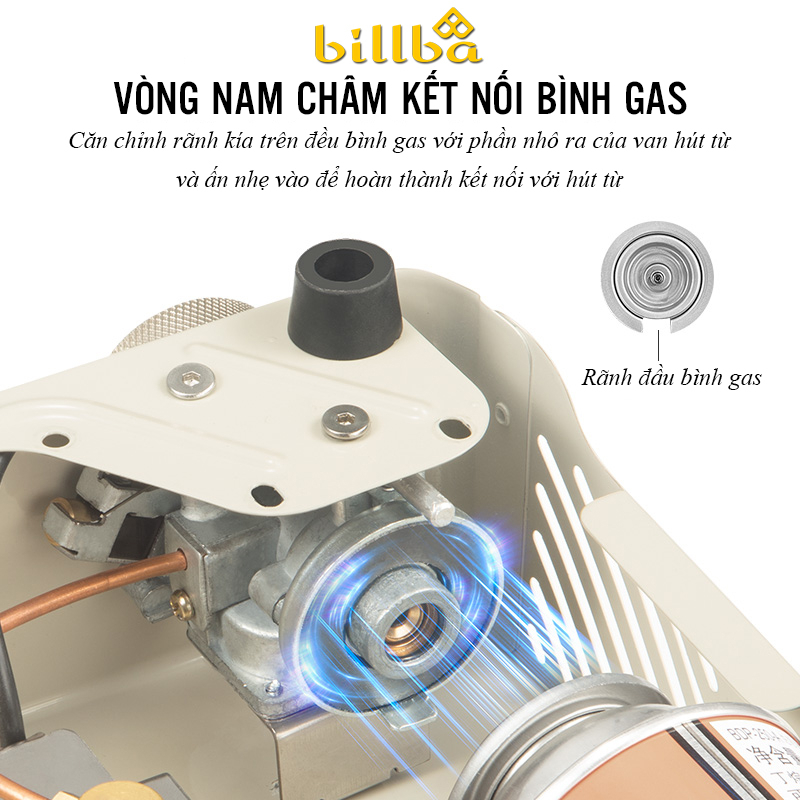Bếp gas mini phong cách Hàn Quốc dùng đi du lịch dã ngoại cắm trại, có túi đựng BB4415 - Billba Outdoors