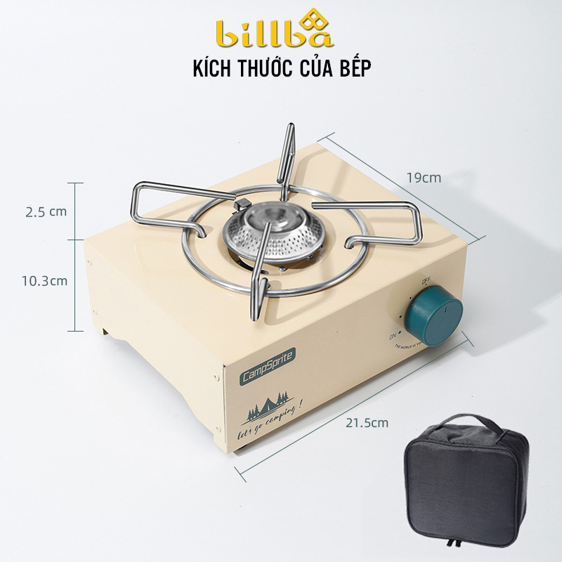 Bếp gas mini phong cách Hàn Quốc dùng đi du lịch dã ngoại cắm trại, có túi đựng BB4415 - Billba Outdoors