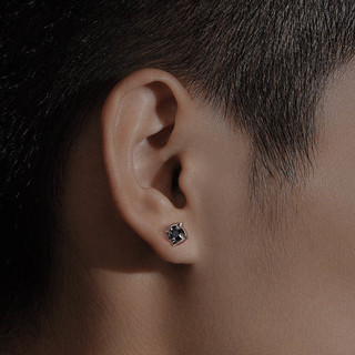 ( 1 chiếc ) Bông tai 4mm mạ bạc xoắn