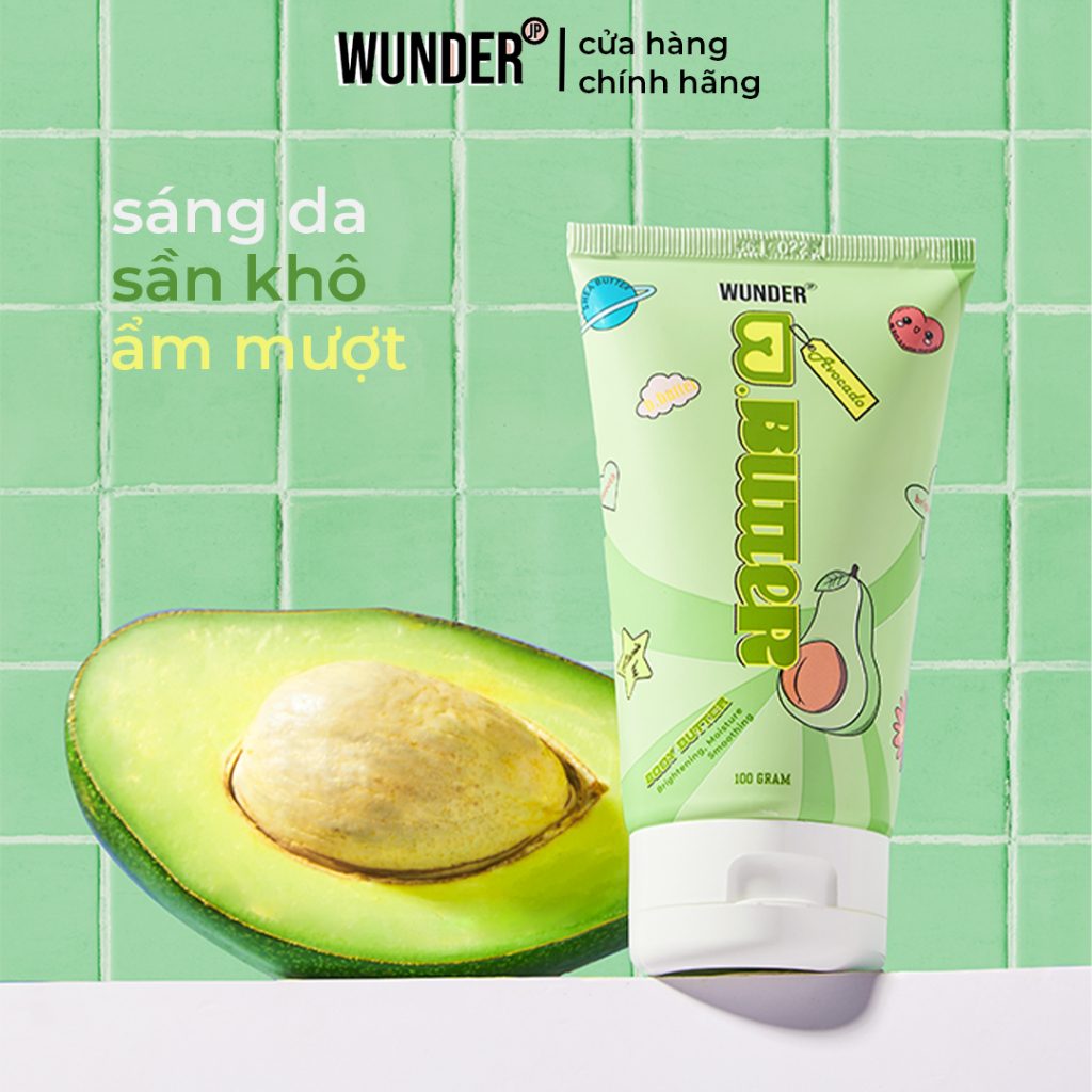 Bơ dưỡng thể sáng da, mờ thâm, cấp ẩm và mượt da body B.butter Avocado đặc biệt dành cho vùng chai sần