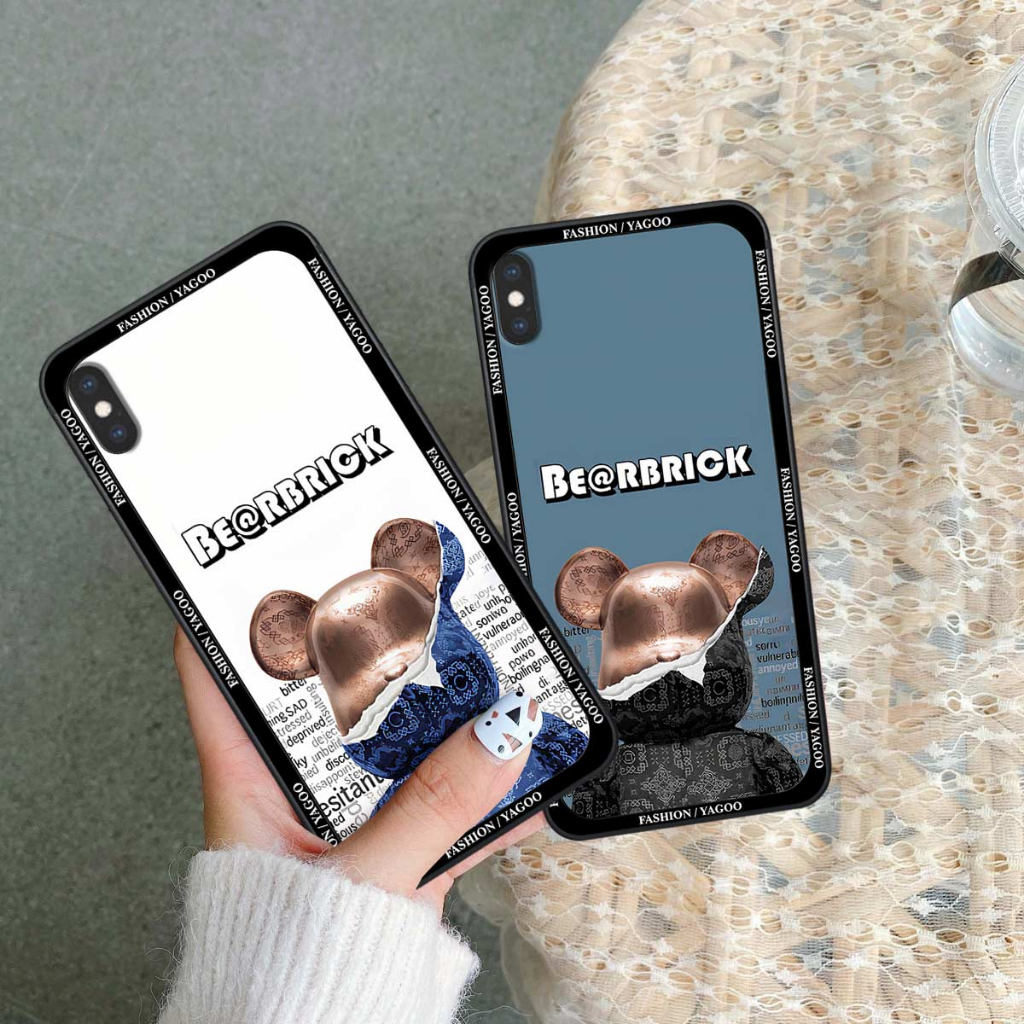Ốp lưng iPhone X Xr Xs XsMax Max bear shopping, bearbrick đeo kính, rabbit, thời trang