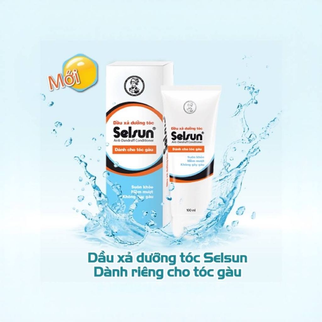 (Combo) Bộ sản phẩm chống gàu Selsun (Dầu gội chống gàu Selsun 100ml + Dầu xã dưỡng tóc Selsun 100ml)