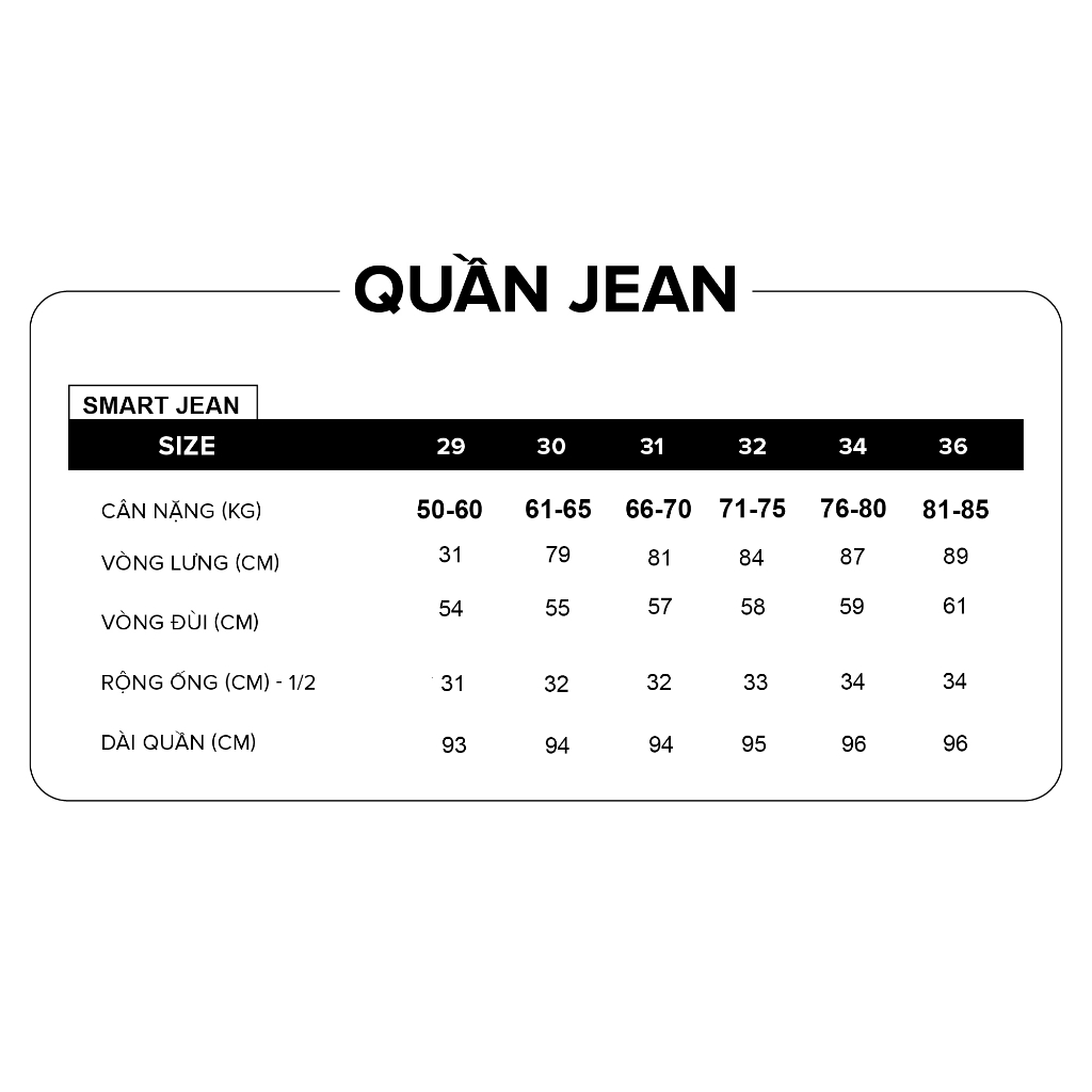 Quần Jean Nam Đen Trơn Smart Jeans Black Wash QJID0143