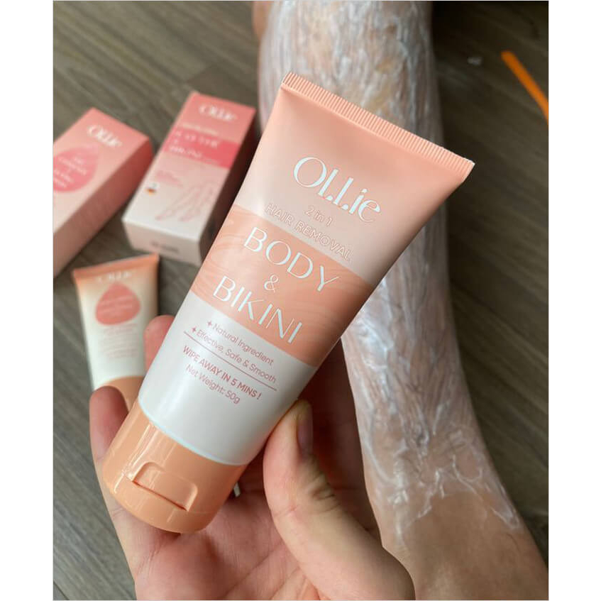 Combo Kem Tẩy Lông Ollie 50ml - Gel Dưỡng Da