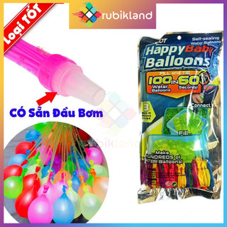  Bộ 111 Bong Bóng Nước Chùm Loại Tốt Bong Bóng Có Vòi Nối Bơm Nhanh Đồ Chơi Xả Stress Mùa Hè 