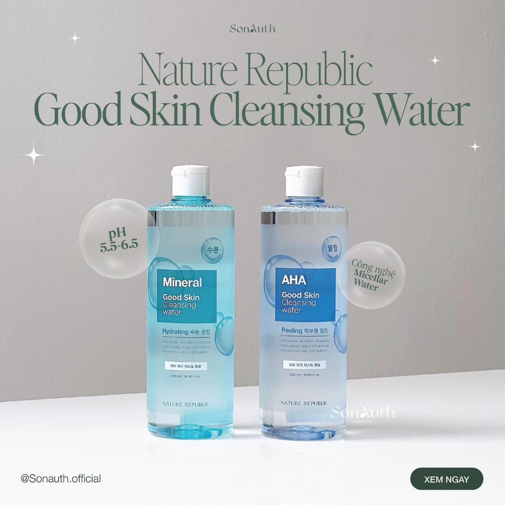 Nước tẩy trang Nature Republic Good Skin Cleansing Water 500ml