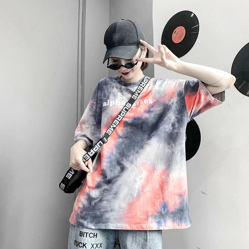 MẪU MỚI - GIÁ SỈ  Áo Thun Tay Lỡ Nam Nữ From Rộng LOANG MÀU SIÊU ĐẸP M01