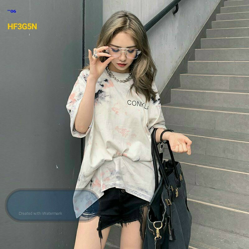 MẪU MỚI - GIÁ SỈ  Áo Thun Tay Lỡ Nam Nữ From Rộng LOANG MÀU SIÊU ĐẸP M01