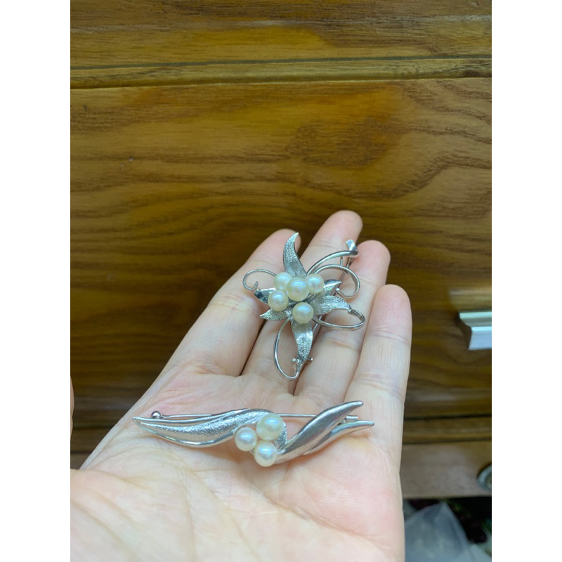 Ghim cài áo hoa đính 3- 5 viên tròn đẹp bền chất liệu sliver