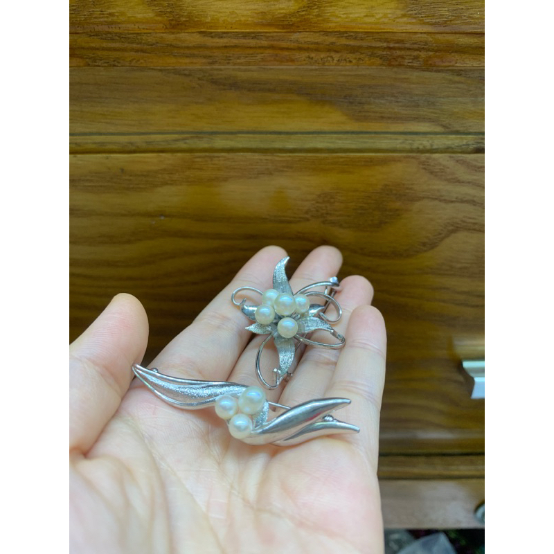 Ghim cài áo hoa đính 3- 5 viên tròn đẹp bền chất liệu sliver