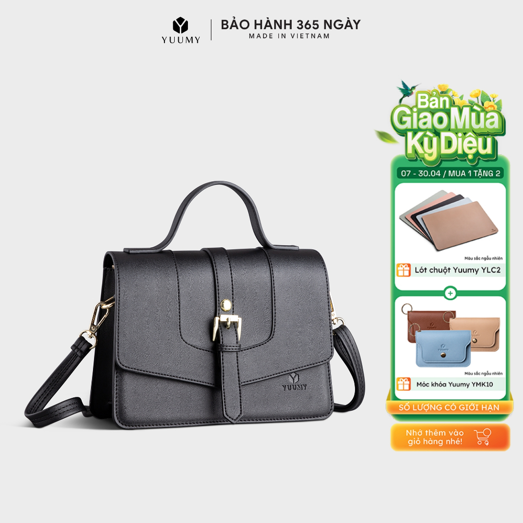 Túi nữ Yuumy YN85 hình hộp khóa trang trí