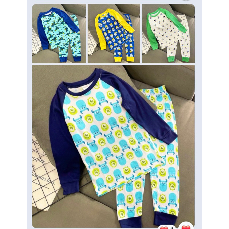 Bộ dài cho bé dài tay quần dài thun borip xuất khẩu cho bé trai size đại từ 23 45kg pikakids