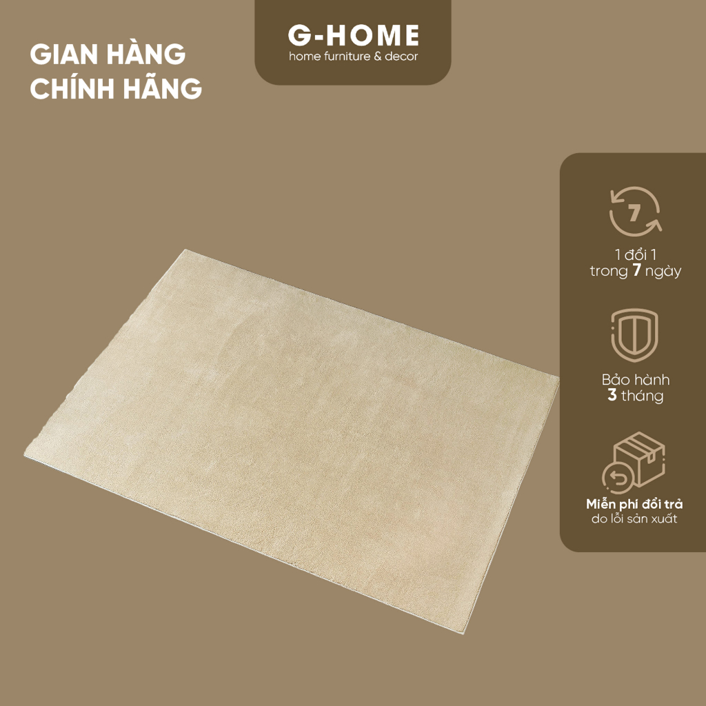 Thảm lông trải sàn phong cách tôi giản tinh tế Ghome thảm trải sàn phòng khách, phòng ngủ Minimalism TSL22M2