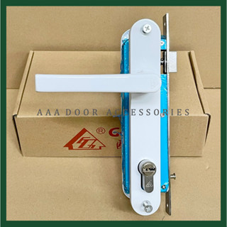 Khoá tay gạt cửa nhựa lõi thép, khoá đơn điểm cửa nhựa (tay tròn)