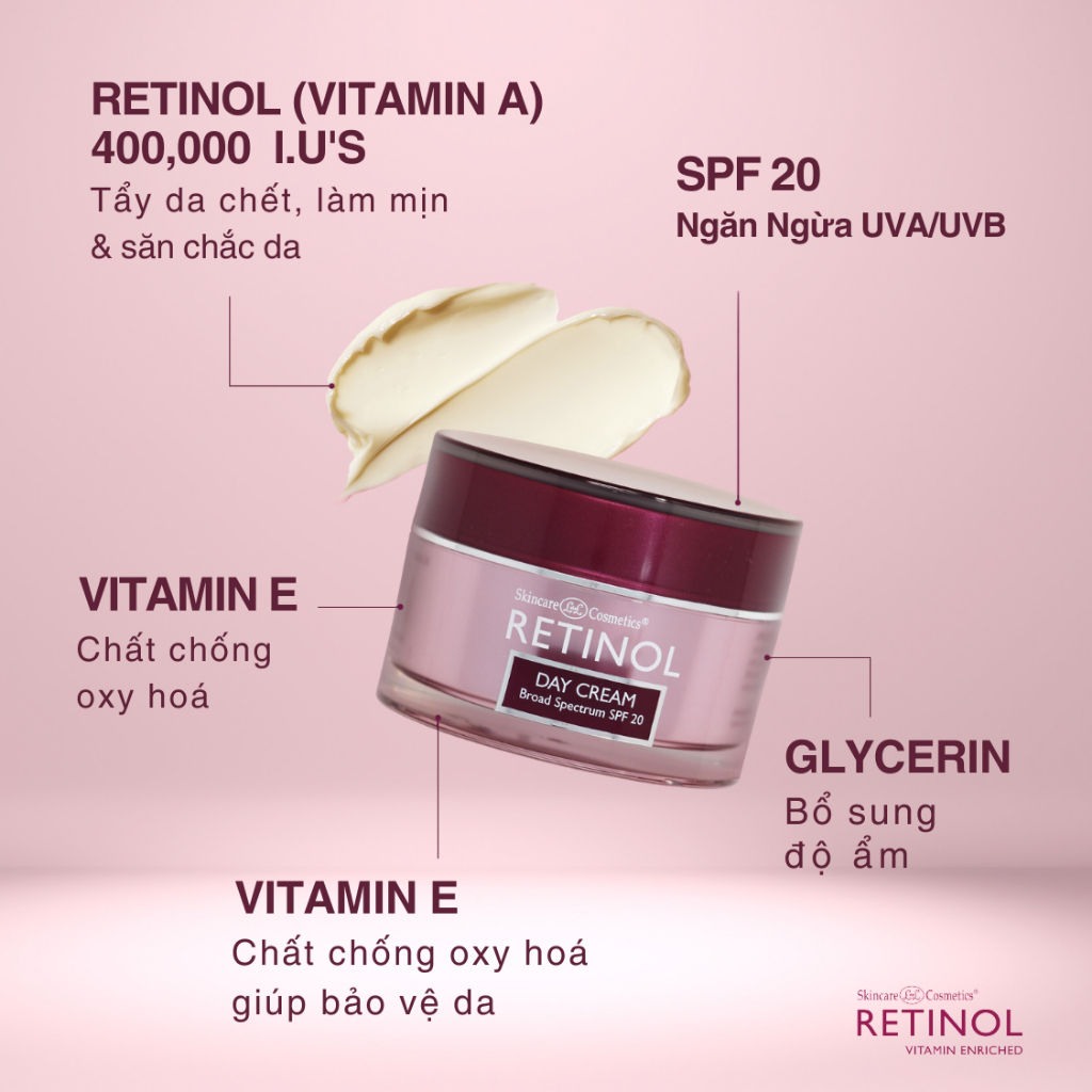 Kem Dưỡng Da Ngày Retinol Day Cream Broad Spectrum 50gr SPF 20
