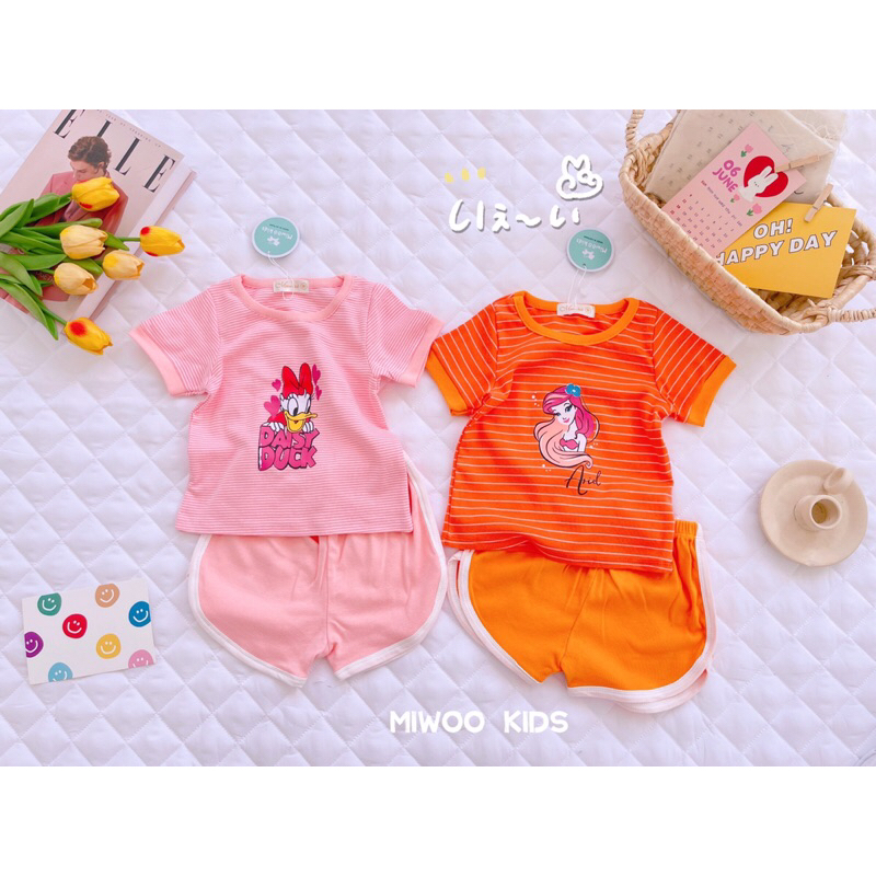 Bộ miwoo kids ngắn tay cho bé trai bé gái ❤️ freeship ❤️ đồ bộ dễ thương cho bé