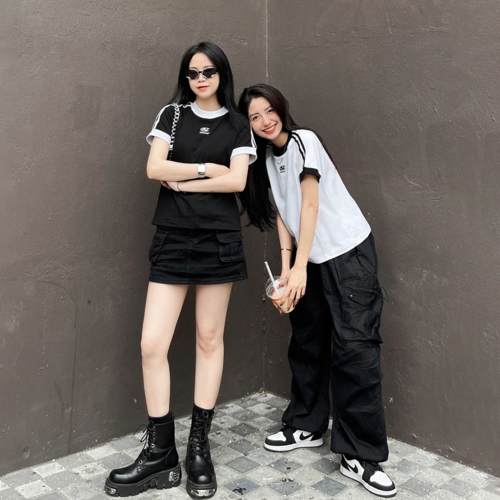 Áo Thun Baby Tee Form Fit Chữ B RYSO FASHION Chất Thun Co Dãn Dày dặn ôm body