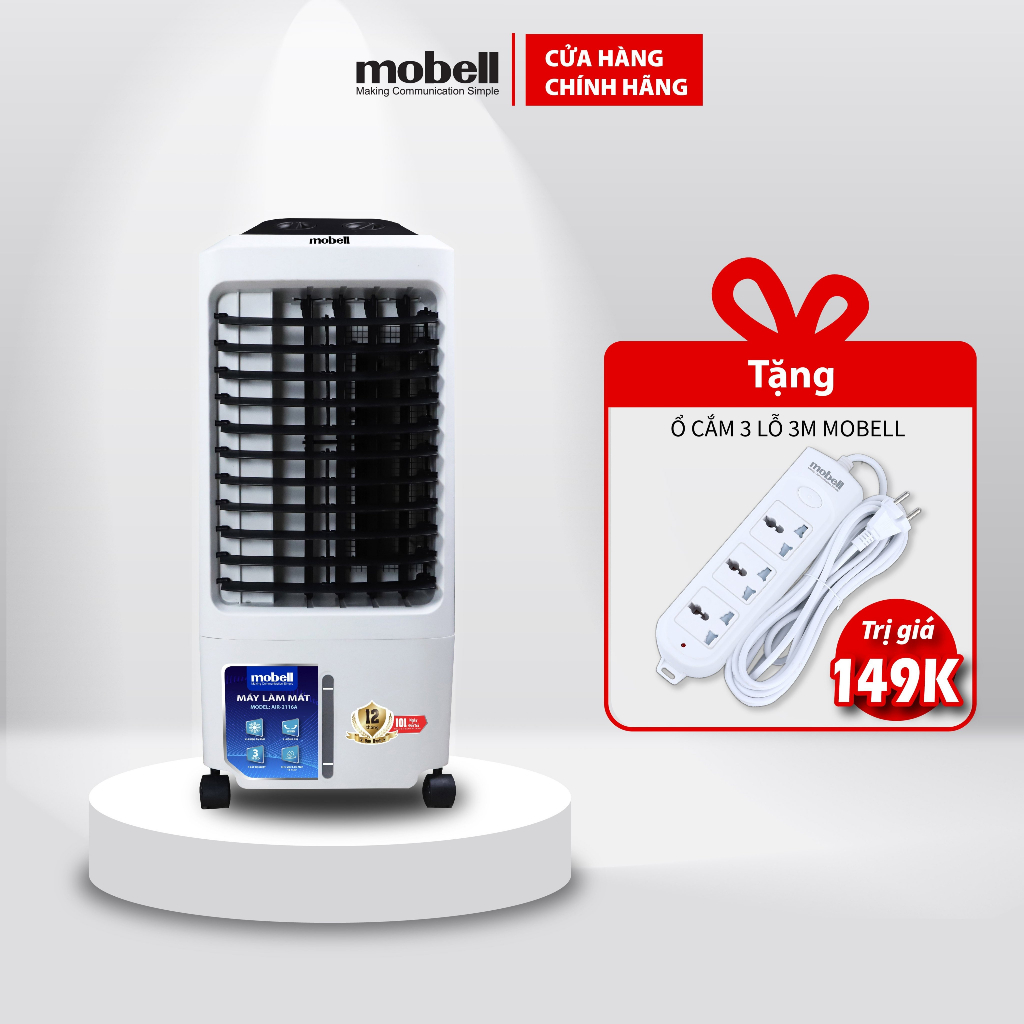 Quạt điều hòa hơi nước làm mát không khí mobell AIR-2116A-OL 3 cấp độ gió công suất 70W bảo hành 12 tháng