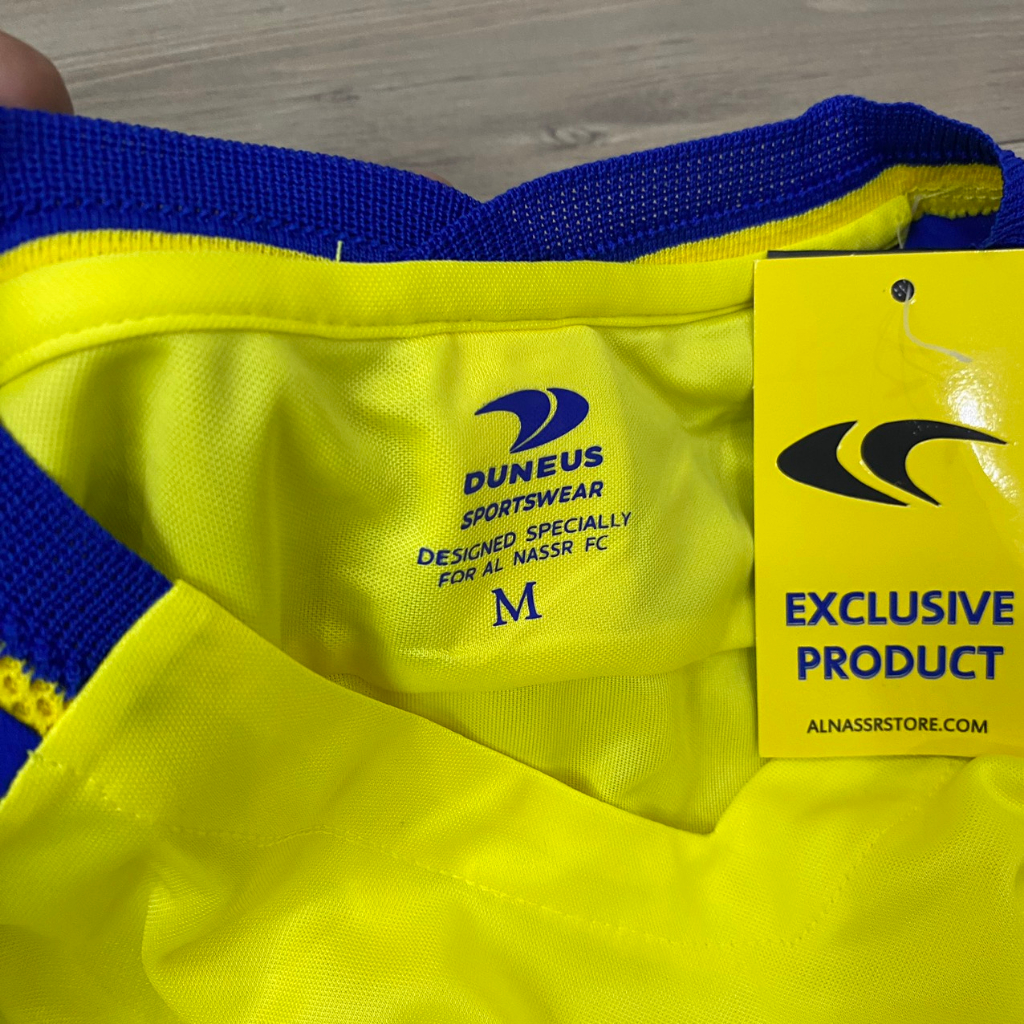 Bộ quần áo bóng đá Al Nassr vàng sân nhà F1 thun thái cao cấp FLG