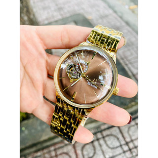 Đồng Hồ Nam Automatic Bulova Kính Cong Dây Thép Gold, Size 41mm