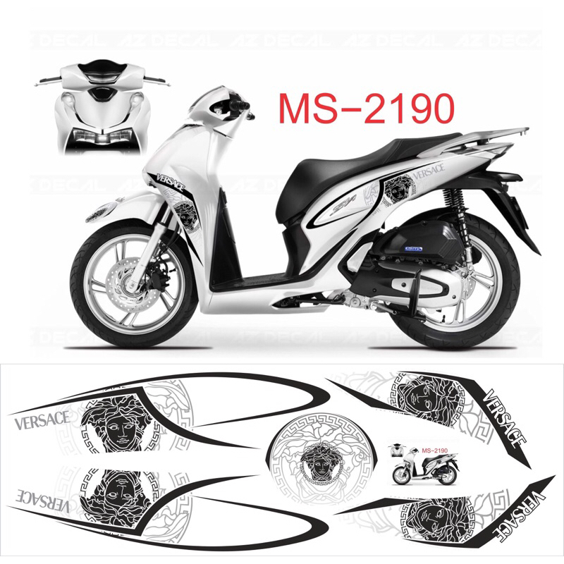 Tem rời dán xe SH Mẫu VERSACE đời ( 2020-2022 ) hàng chuẩn 3 lớp Decal Hải Hằng.