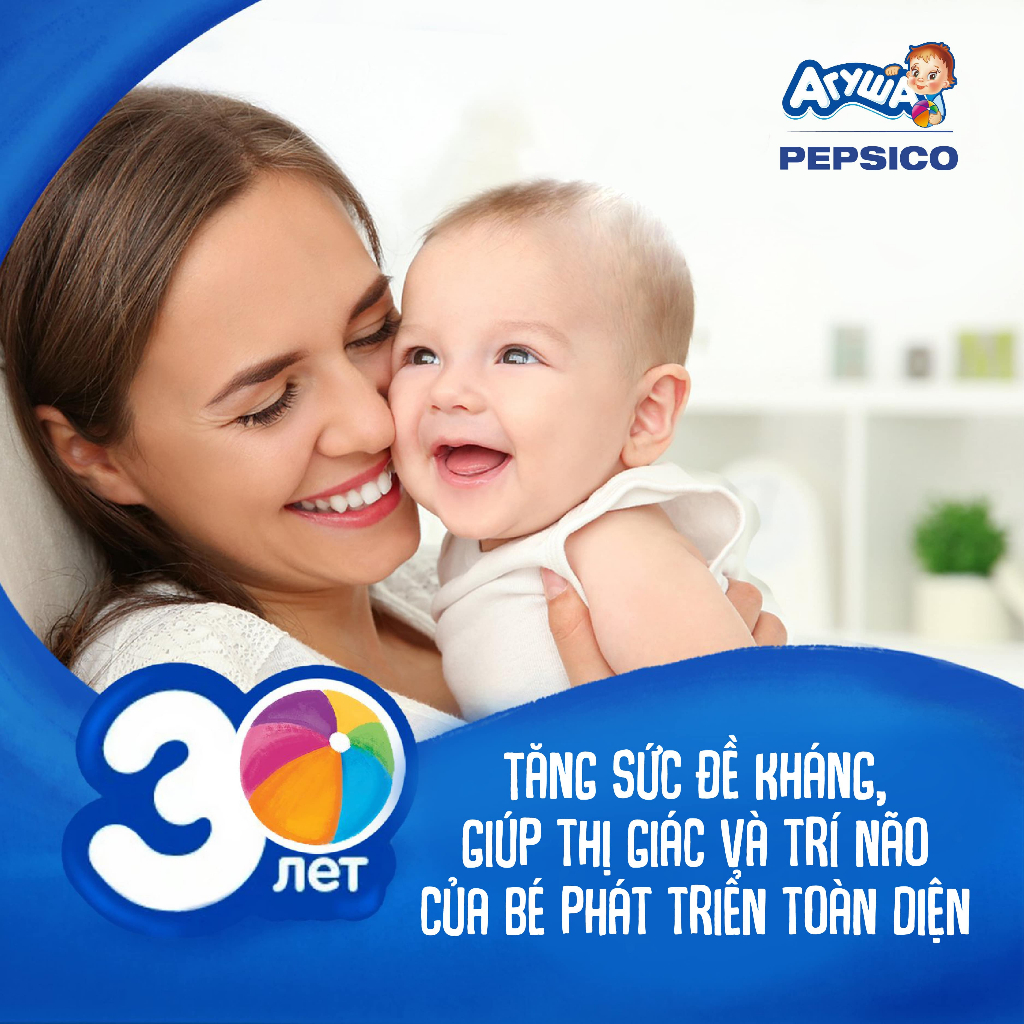 Sữa đêm tăng cân giúp bé phát triển trí não và thị giác gạo sữa vị táo và lê Agusha 200ml