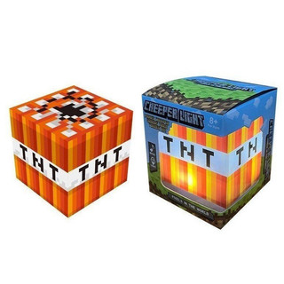 Đèn minecraft khối tnt có đèn phát âm thanh, đồ chơi minecraft khối đèn, chất liệu nhựa abs, để bàn trang trí phòng