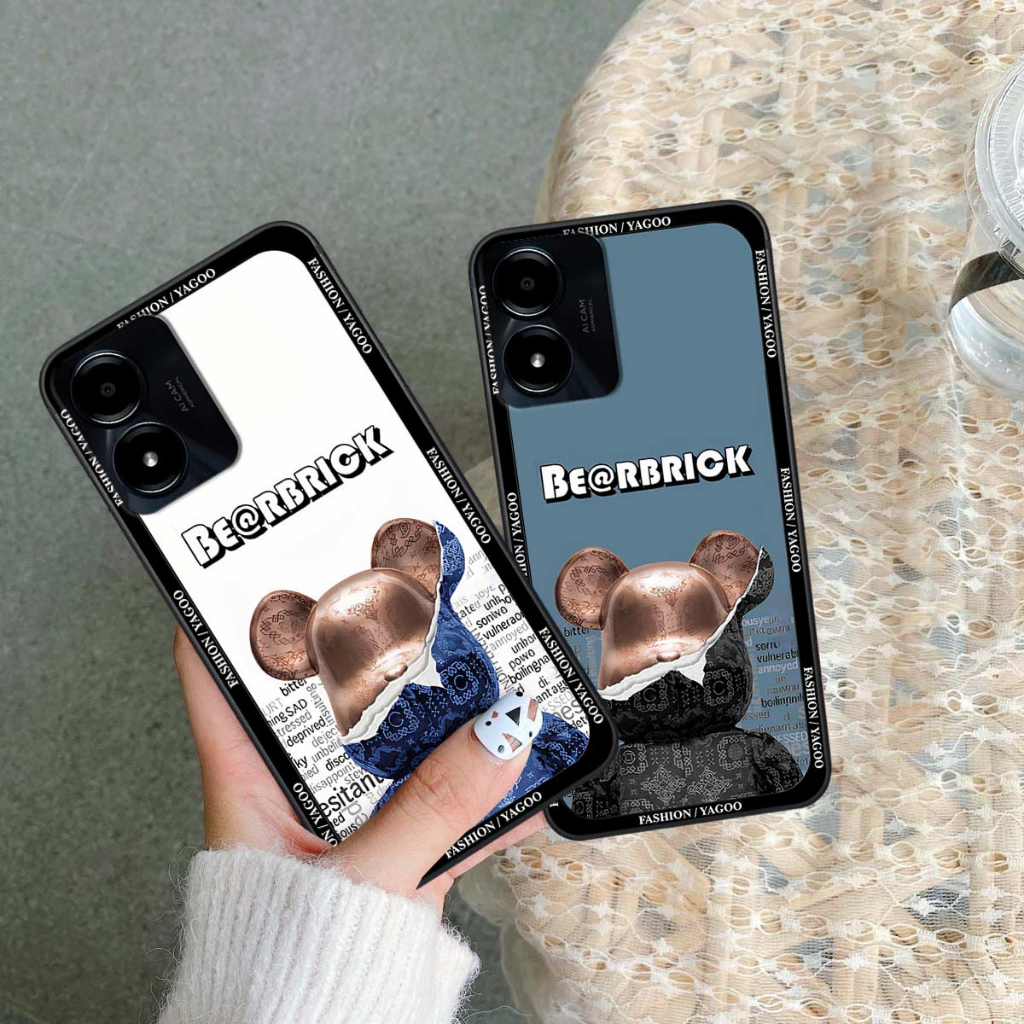 Ốp lưng Vivo Y01 / Y02s bear shopping, bearbrick đeo kính, rabbit, thời trang